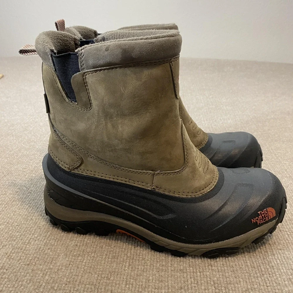 The North Face Snow‎ Boots Mens Size 10 Brown Nubuck Waterproof Insulated Ankle